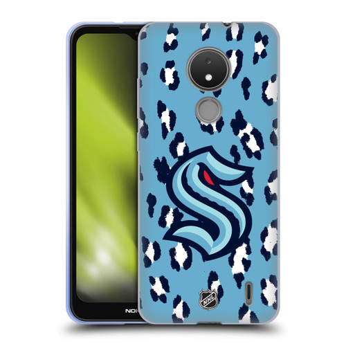 NHL Seattle Kraken Leopard Patten Soft Gel Case for Nokia C21