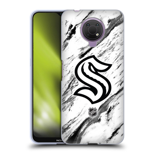 NHL Seattle Kraken Marble Soft Gel Case for Nokia G10