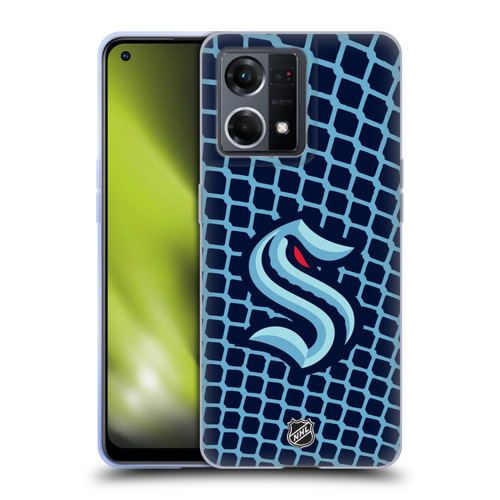 NHL Seattle Kraken Net Pattern Soft Gel Case for OPPO Reno8 4G