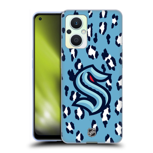 NHL Seattle Kraken Leopard Pattern Soft Gel Case for OPPO Reno8 Lite