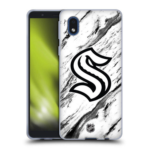 NHL Seattle Kraken Marble Soft Gel Case for Samsung Galaxy A01 Core (2020)