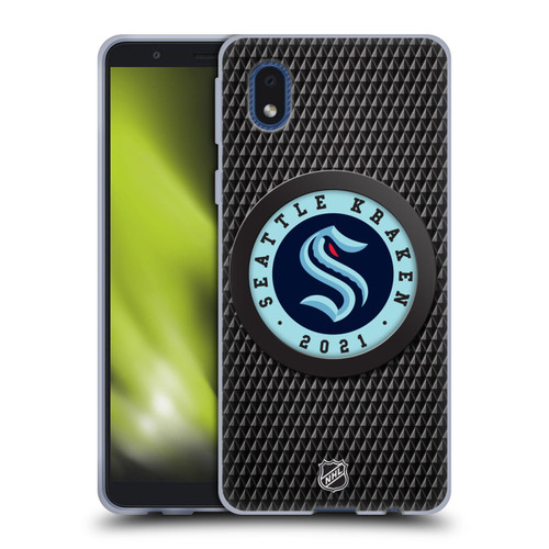 NHL Seattle Kraken Puck Texture Soft Gel Case for Samsung Galaxy A01 Core (2020)