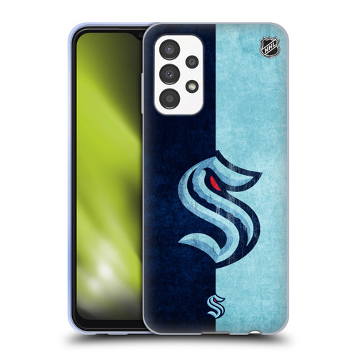NHL Seattle Kraken Half Distressed Soft Gel Case for Samsung Galaxy A13 (2022)