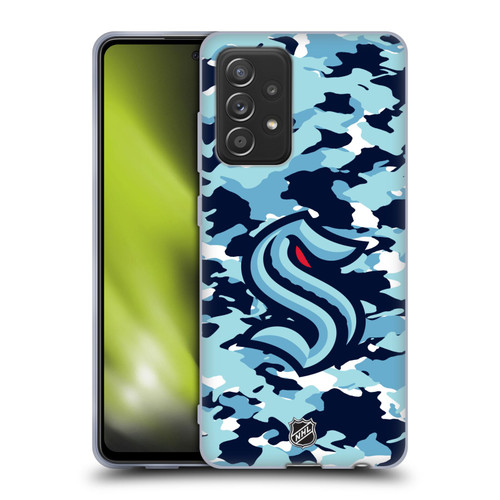 NHL Seattle Kraken Camouflage Soft Gel Case for Samsung Galaxy A52 / A52s / 5G (2021)