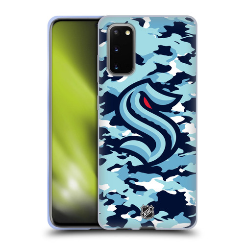 NHL Seattle Kraken Camouflage Soft Gel Case for Samsung Galaxy S20 / S20 5G