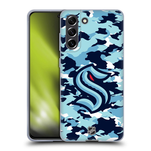 NHL Seattle Kraken Camouflage Soft Gel Case for Samsung Galaxy S21 FE 5G