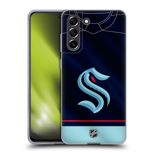 NHL Seattle Kraken Jersey Soft Gel Case for Samsung Galaxy S21 FE 5G