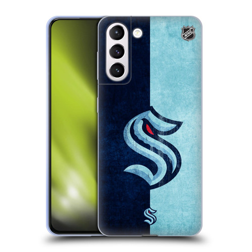 NHL Seattle Kraken Half Distressed Soft Gel Case for Samsung Galaxy S21+ 5G