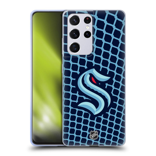 NHL Seattle Kraken Net Pattern Soft Gel Case for Samsung Galaxy S21 Ultra 5G