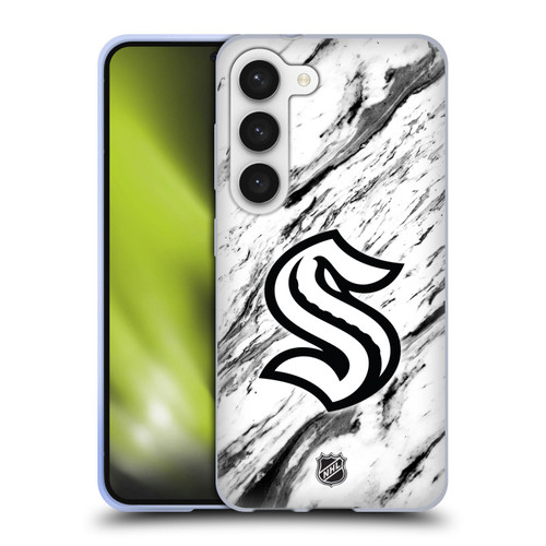 NHL Seattle Kraken Marble Soft Gel Case for Samsung Galaxy S23 5G