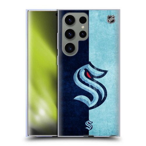 NHL Seattle Kraken Half Distressed Soft Gel Case for Samsung Galaxy S23 Ultra 5G