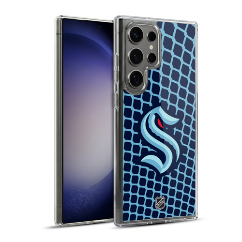 NHL Seattle Kraken Net Pattern Soft Gel Case for Samsung Galaxy S23 Ultra 5G