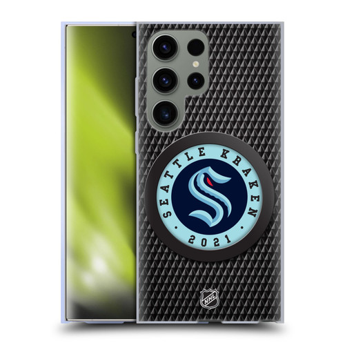 NHL Seattle Kraken Puck Texture Soft Gel Case for Samsung Galaxy S23 Ultra 5G