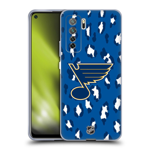 NHL St Louis Blues Leopard Pattern Soft Gel Case for Huawei Nova 7 SE/P40 Lite 5G