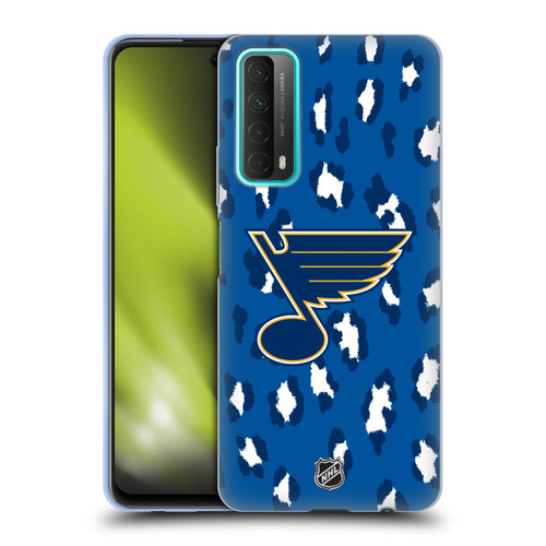 NHL St Louis Blues Leopard Pattern Soft Gel Case for Huawei P Smart (2021)