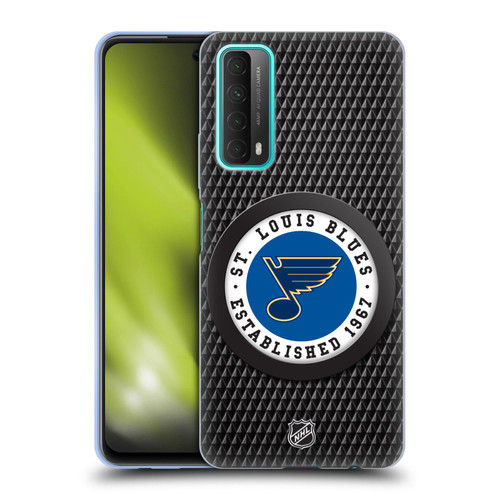 NHL St Louis Blues Puck Texture Soft Gel Case for Huawei P Smart (2021)