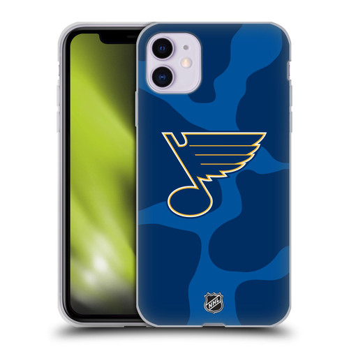 NHL St Louis Blues Cow Pattern Soft Gel Case for Apple iPhone 11