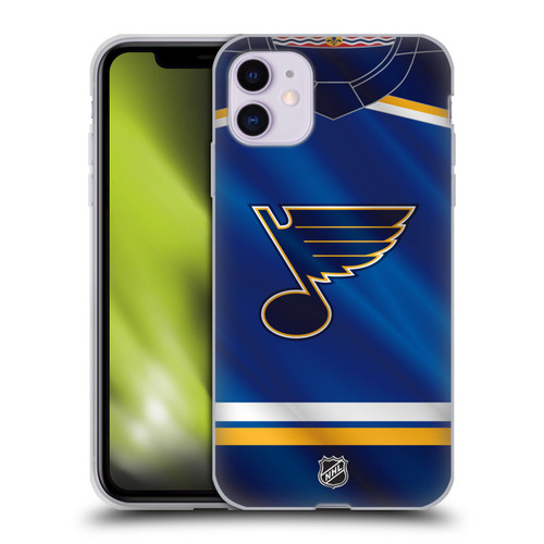 NHL St Louis Blues Jersey Soft Gel Case for Apple iPhone 11