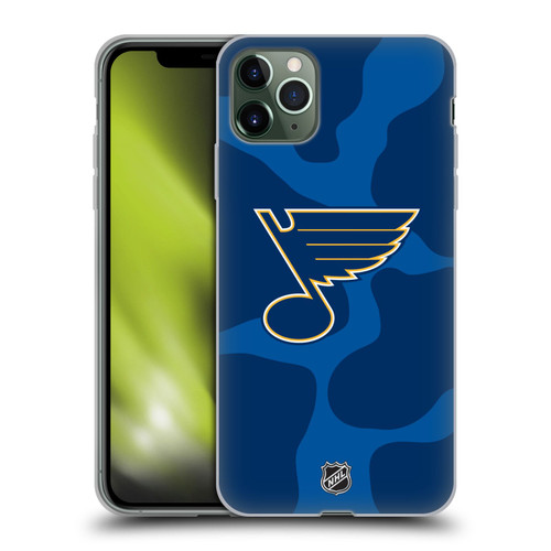 NHL St Louis Blues Cow Pattern Soft Gel Case for Apple iPhone 11 Pro Max