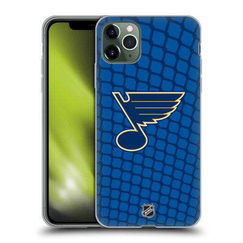 NHL St Louis Blues Net Pattern Soft Gel Case for Apple iPhone 11 Pro Max