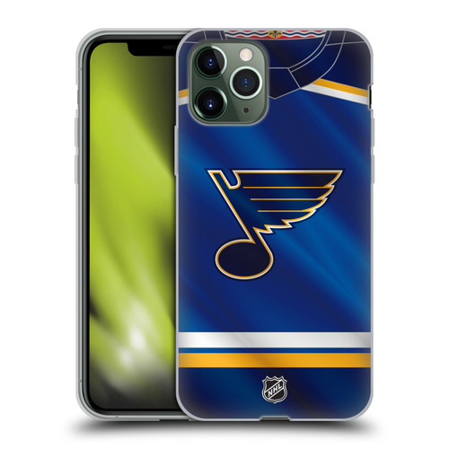 NHL St Louis Blues Jersey Soft Gel Case for Apple iPhone 11 Pro