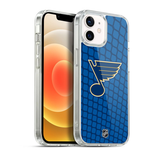NHL St Louis Blues Net Pattern Soft Gel Case for Apple iPhone 12 / iPhone 12 Pro & MagSafe