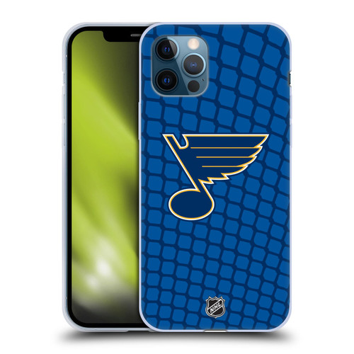 NHL St Louis Blues Net Pattern Soft Gel Case for Apple iPhone 12 / iPhone 12 Pro