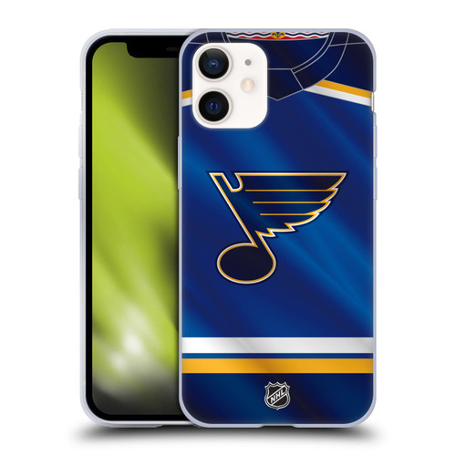 NHL St Louis Blues Jersey Soft Gel Case for Apple iPhone 12 Mini & MagSafe