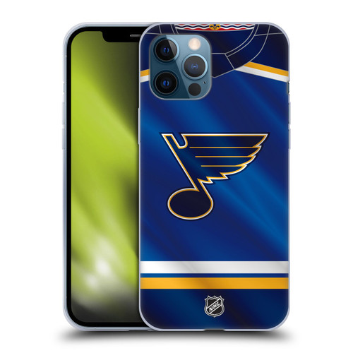 NHL St Louis Blues Jersey Soft Gel Case for Apple iPhone 12 Pro Max