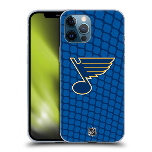 NHL St Louis Blues Net Pattern Soft Gel Case for Apple iPhone 12 Pro Max