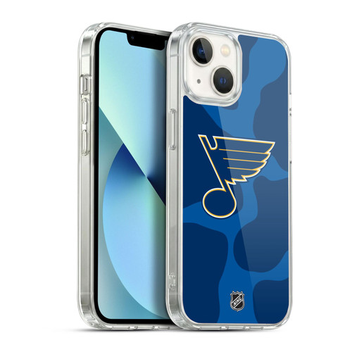 NHL St Louis Blues Cow Pattern Soft Gel Case for Apple iPhone 13