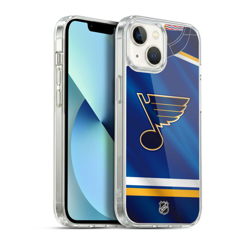 NHL St Louis Blues Jersey Soft Gel Case for Apple iPhone 13