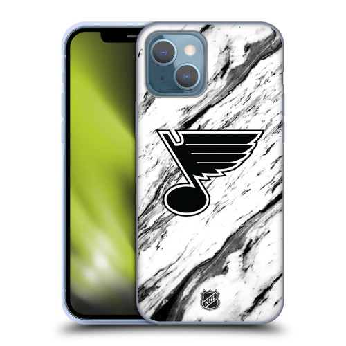 NHL St Louis Blues Marble Soft Gel Case for Apple iPhone 13 & MagSafe