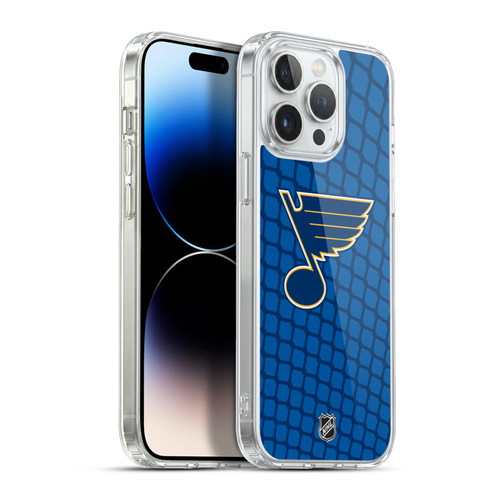 NHL St Louis Blues Net Pattern Soft Gel Case for Apple iPhone 13 Pro Max & MagSafe