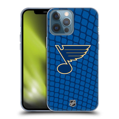 NHL St Louis Blues Net Pattern Soft Gel Case for Apple iPhone 13 Pro Max