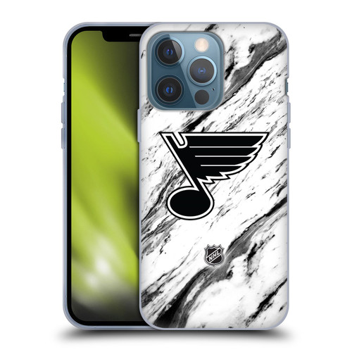 NHL St Louis Blues Marble Soft Gel Case for Apple iPhone 13 Pro & MagSafe