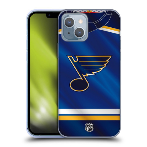 NHL St Louis Blues Jersey Soft Gel Case for Apple iPhone 14
