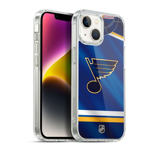 NHL St Louis Blues Jersey Soft Gel Case for Apple iPhone 14