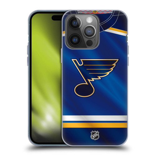 NHL St Louis Blues Jersey Soft Gel Case for Apple iPhone 14 Pro & MagSafe