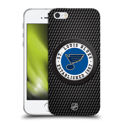 NHL St Louis Blues Puck Texture Soft Gel Case for Apple iPhone 5 / 5s / iPhone SE 2016