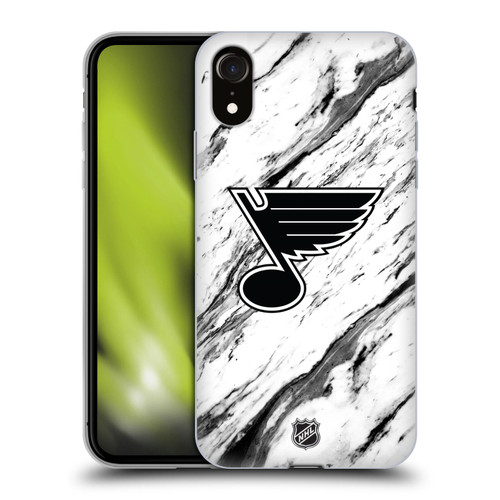 NHL St Louis Blues Marble Soft Gel Case for Apple iPhone XR
