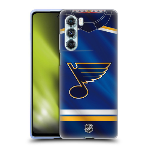 NHL St Louis Blues Jersey Soft Gel Case for Motorola Edge S30 / Moto G200 5G