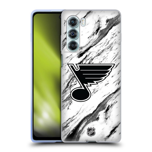 NHL St Louis Blues Marble Soft Gel Case for Motorola Edge S30 / Moto G200 5G