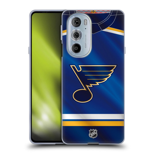 NHL St Louis Blues Jersey Soft Gel Case for Motorola Edge X30