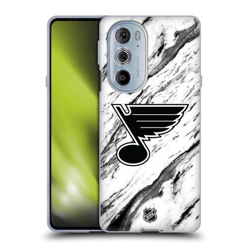 NHL St Louis Blues Marble Soft Gel Case for Motorola Edge X30