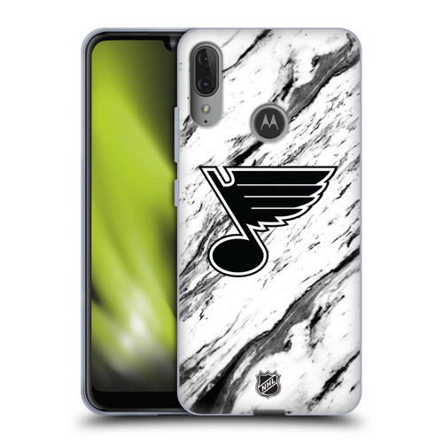NHL St Louis Blues Marble Soft Gel Case for Motorola Moto E6 Plus