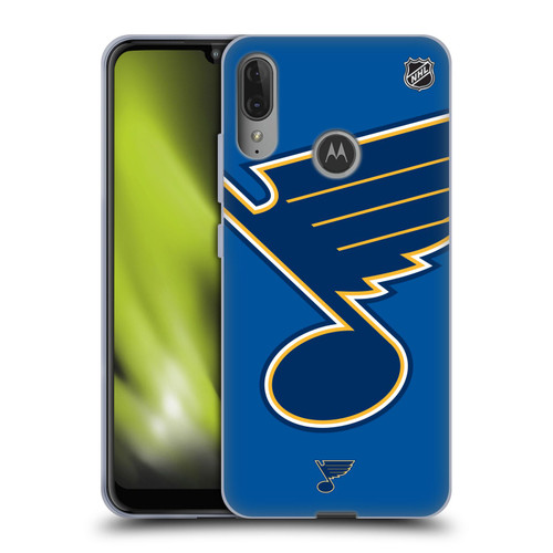 NHL St Louis Blues Oversized Soft Gel Case for Motorola Moto E6 Plus
