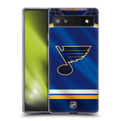 NHL St Louis Blues Jersey Soft Gel Case for Google Pixel 6a