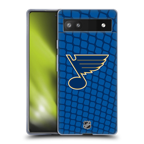 NHL St Louis Blues Net Pattern Soft Gel Case for Google Pixel 6a