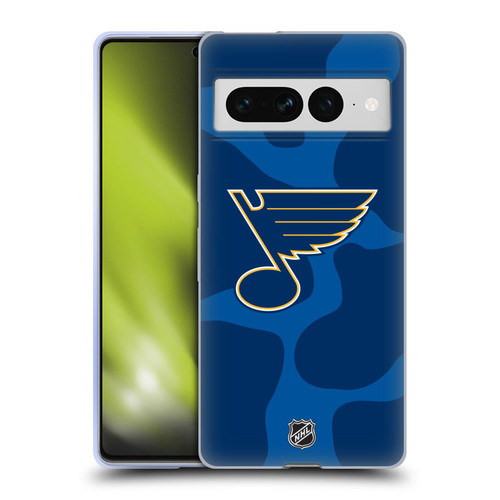 NHL St Louis Blues Cow Pattern Soft Gel Case for Google Pixel 7 Pro